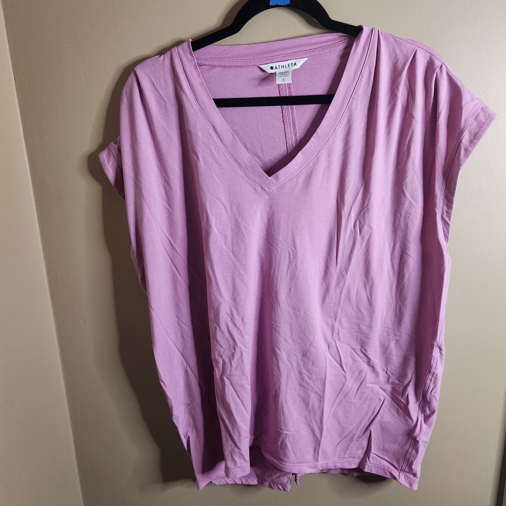 Athleta Outbound Twist Tee Pink Size Large